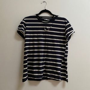 Zara Striped T-shirt with Necklace S